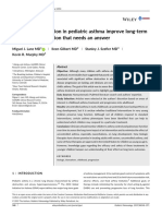 Can Early Intervention in Pediatric Asthma Improve Long-Termoutcomes - A Question That Needs An Answer