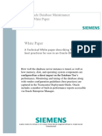 Teamcenter Oracle Database Maintenance 2.0