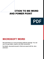 Power Point and Ms Word