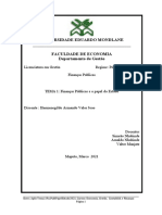 Aula Pratica - Finanças Publicas - UEM - Papel Do Estado