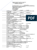 Math 6 - First Quarter First Long Test