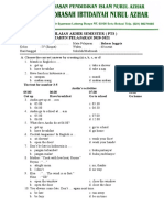 Soal PTS Genap B. Inggris Kelas Iv