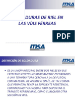 Soldadura de Riel en Las Vias Ferreas Grupo Itisa