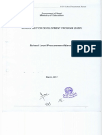 SSDP School Level Procurement Manual