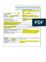 Not Assessed (State Reason) : Patients Profile