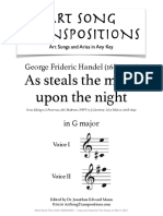 Handel As Steals The Morn Upon The Night Transposed To G Major