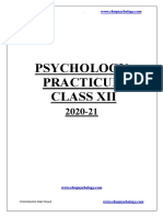 CBSE Psychology Practical XII 2021