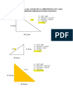 Practica de Las Aplicaciones Del Teorema de Pitagoras