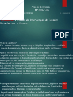 Políticas de Intervenção Do Estado