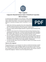 Major Assignment Comparative Financial Statement Analysis of Kabul Based Corporations MBA Non-Business