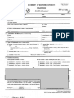 Statement of Economic Interests Cover Page: A Public Document