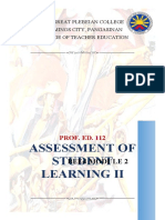 Assessment of Student Learning Ii: Beed Module 2