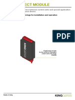 Kingkonnect Module: Instructions and Warnings For Installation and Operation