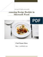 22 Amazing Pocket Sized Recipe Booklet in Microsoft Word