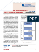 Building Code Requirements For Concrete Masonry: TEK 1-3D