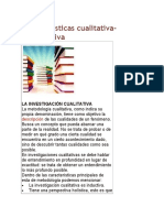 Características Cualitativa-Cuantitativa: La Investigación Cualitativa