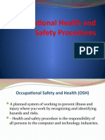 Lec1 Occupational Health and Safety Procedures