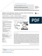 Hydration and Carbonation Reactions of Calcium Oxide