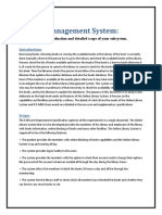 Library Management System:: 1. Prepare An Introduction and Detailed Scope of Your Subsystem