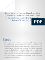 Legal Status of Eastern Greenland Case 