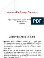 Renewable Energy Sources: Topic: Energy Scenario in India, Classification of Energy Sources