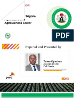 Current State of Nigeria Agriculture and Agribusiness Sector