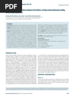 Evaluation of Antimicrobial Activities of Garcinia Latissima Miq. Stem Bark Extract