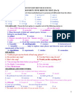 English Forty Five Minute Test (No 3) : C. Prohibited