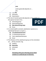 Effects of Substituent On Benzene Ring