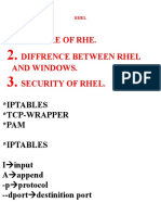 Feature of Rhe. Diffrence Between Rhel and Windows. Security of Rhel