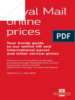 Royal Mail Online Prices: Your Handy Guide To Our Online UK and International Parcel and Letter Service Prices