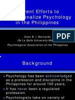 Professionalize Psychology in Philippines - Alan Bernardo