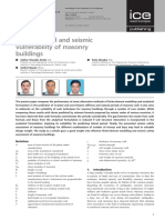 Lateral Period and Seismic Vulnerability of Masonry Buildings