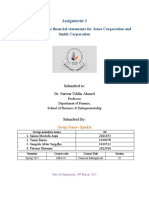 Assignment-1: Interpretation of The Financial Statements For Jones Corporation and Smith Corporation