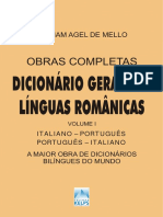 Dicionário Geral Das Línguas Românicas - Italiano-Português