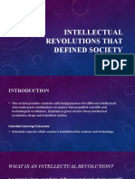 LECTURE 2 Intellectual Revolutions That Defined Society