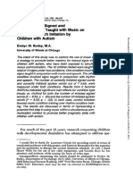 The Effects of Signed and Spoken Words Taught With Music On Sign and Speech Imitation by Children With Autism