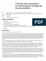 Clase 8 - Acerca Del Lazo Entre Hermanos A Partir Del Alcance Estructural Del Complejo de Edipo en La Teoría Psicoanalítica