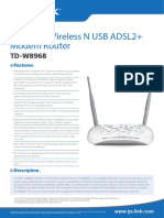 300Mbps Wireless N USB ADSL2+ Modem Router: Features