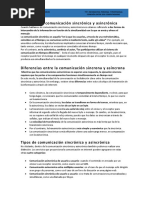 Concepto de Comunicación Sincrónica y Asincrónica