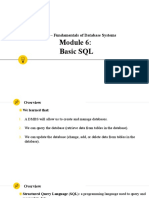 Basic SQL: IS 2511 - Fundamentals of Database Systems