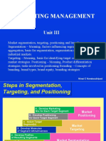 Marketing Management: Unit III