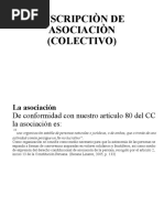 Inscripciòn de Asociaciòn (Colectivo)