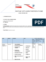 Curriculum Planning Plan "Let'S Learn Together at Home: "Teodoro Gómez de La Torre"