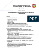 Curso Posicionamiento GNSS y Certificación de Puntos Geodésicos