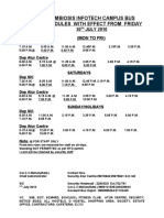 Bus Schedule