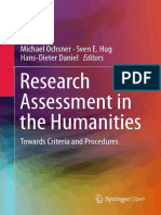 Research Assessment in The Humanities: Michael Ochsner Sven E. Hug Hans-Dieter Daniel Editors