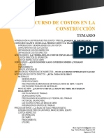 Curso de Costos en La Construccion Tema 1 Introduccion