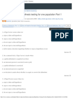 Statistics MCQs - Hypothesis Testing For One Population Part 1 - Examrace