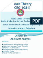 Circuit Theory (Eceg-1081) : Addis Ababa University Addis Ababa Institute of Technology (Aait)